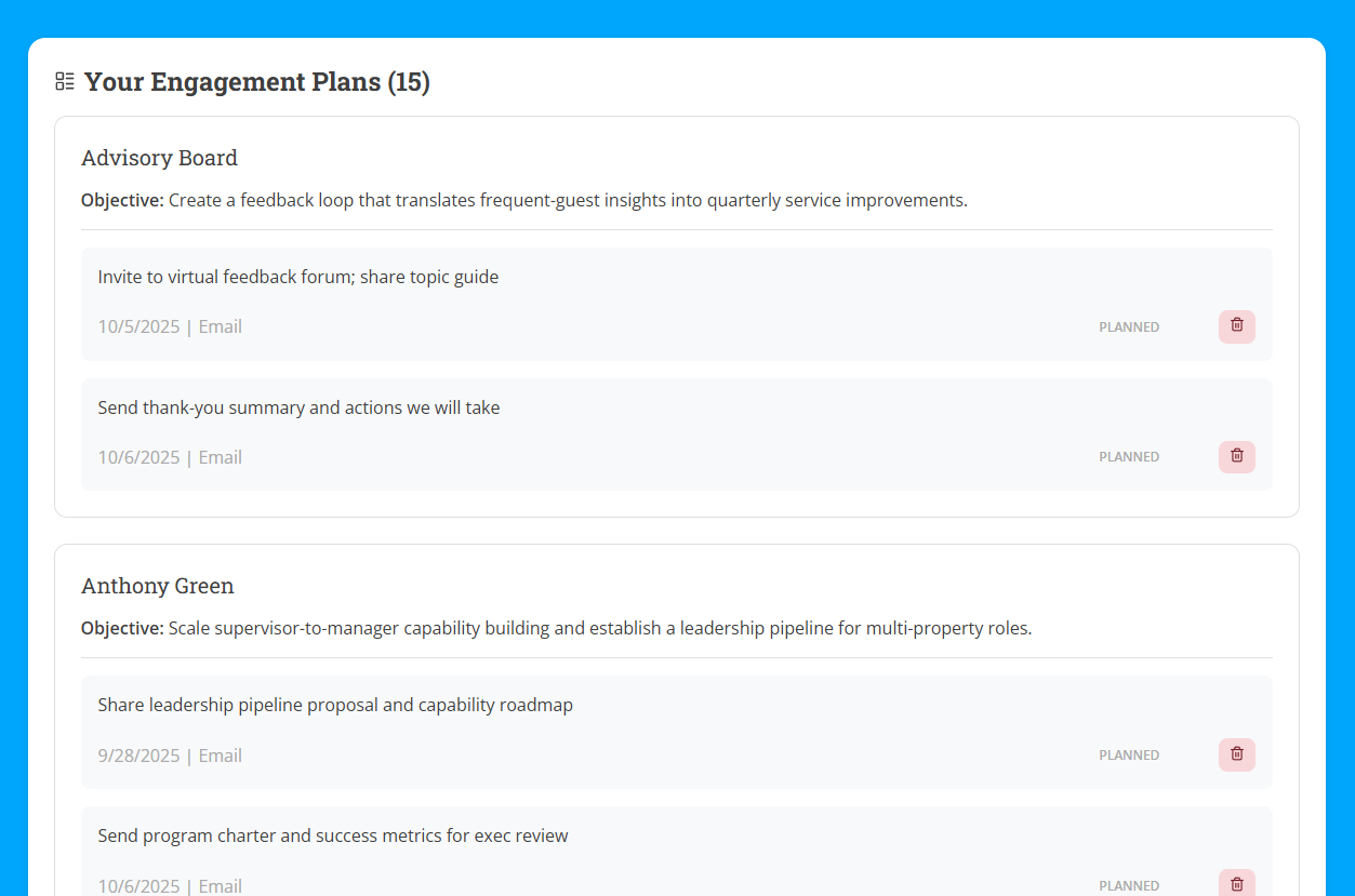 Stakeholder Engagement Planning feature illustration