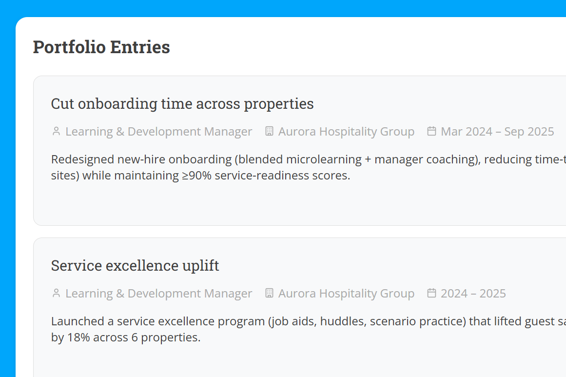 Impact Portfolio feature illustration