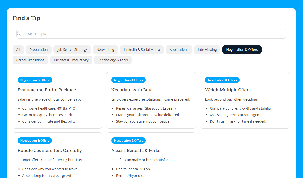 Job Search Resources feature illustration